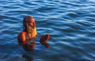 Devotees attending spiritual satsang and cultural celebration organized by Divy Ganga Seva Mission